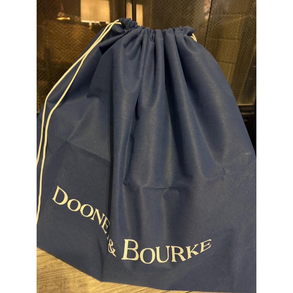 NWT Dooney Bourke Serena Embossed Leather orange pink drawstring bucket purse - Picture 9 of 13